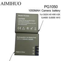 1-2pc PG1050 3.7V 1050mah Sport Action Camera Battery for EKEN H9 H9R H3 H8PRO SJ4000 SJCAM SJ5000 M10 SJ5000 Replace battery