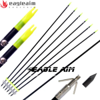 3PCS/Lot Bowfishing Arrows 34inch 8MM Bow Fishing Hunting Archery Fiberglass Arrows with Safety Slides