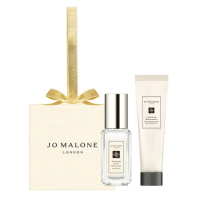 【Jo Malone】璀璨復古派對 金色香氛掛飾(國際航空版.英國梨與小蒼蘭香水/青檸羅勒與柑橘護手霜)