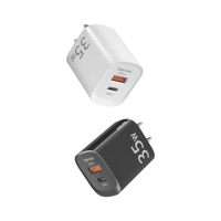 【AIVK 618限定】PD35W氮化鎵GaN充電器 雙口快充 iPhone15旅行充電頭(USB-C/USB-A)
