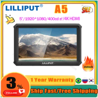 Lilliput A5 5" IPS 4K HDMI-compatible Camera Monitor for DSLR or Mirrorless Camera, Camera-top Field Video Monitor