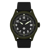 【TIMEX】天美時 遠征系列 42毫米環保再生 輕量戶外手錶 黑 TXTW2W34400