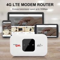 4G LTE Mini Mobile WiFi Router 2100mAh 150Mbps Pocket Mobile Hotspot Support 8-10 Users with SIM Card Slot Portable WiFi Hotspot