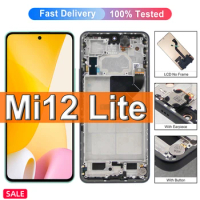 Super AMOLED For Xiaomi Mi 12 Lite lcd Display Touch Screen Digitizer Assembly for Xiaomi 12 Lite Mi12 Lite 2203129G lcd display