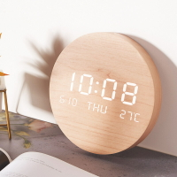 LED掛鐘創意鐘表客廳家用臥室靜音時鐘北歐風格時尚墻鐘S201