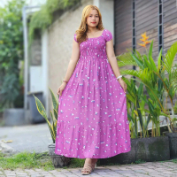 LONGDRESS CANDA RAYON BALI KERUT DADASIZE XL/DASTER PANJANG/BAJU TIDUR