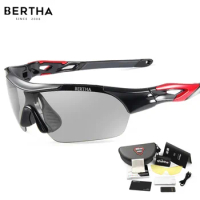 BERTHA Sports Glasses Photochromic Polarized Sun Glasses Mountain Bike Sports Goggles Bicycle Safety Eyewear Glasses SYD867