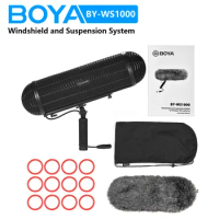 BOYA BY-WS1000 Microphones Blimp Windshield Suspension System for Shotgun Microphone Canon Nikon Sony DSLR Camcorder Recorder