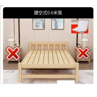 實木床（鏤空式60寬+椰棕床墊）