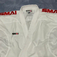 Official Karate GI SMAI Kumite WKF Approved Kumite GI Red Logo Karate GI Uniforms Unisex Red/Blue/White Shoulder Embroidery