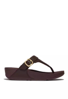 FitFlop FitFlop LULU Adjustable Leather Toe-Post Sandals - Chocolat (ES8-D07)