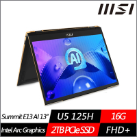 MSI微星 Summit E13 AI Evo A1MTG-043TW 13.3吋商務筆電 Ultra 5 125H/16G/2TB PCIe SSD/Win11Pro/特仕版)