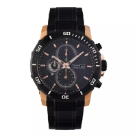 Alexandre Christie Jam Tangan Pria Alexandre Christie Chronograph AC 6473 MC BBRBA Men Black Dial Bl