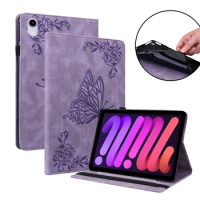 Cover for iPad Mini 6 Case 3D Butterfly Stand for iPad Mini 6 iPad Mini 6 2021 Case Wallet Flip Cover Protective Shell Funda
