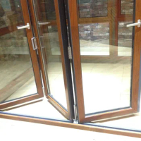 Folding Sliding Door System aluminum glass bifold door