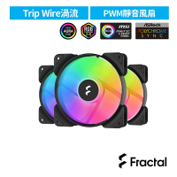 【Fractal Design】Aspect RGB 12cm PWM 散熱風扇-黑-三入包裝