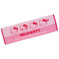 小禮堂 Hello Kitty 抗菌除臭棉質運動毛巾 35x110cm (健身系列) 4550337-709634