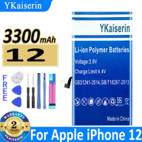 YKaiserin Battery 3300mAh Replacement For Apple IPhone 12 IPhone12 Mobiele Phone Batteria + Tools