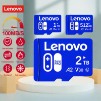Lenovo SD Card 2TB 1TB 512GB U3 V30 Flash Memory Card Mini Card Class10 UHSI Memory Card 256GB 128GB TF Card For Camera Ps4 Ps5