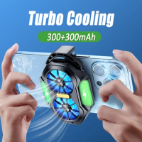 Dual Fan Phone Cooler Radiator Twin-turbo Low-noise Air Cooling Fan For Xiaomi,For Samsung Gaming Mobile Cooler