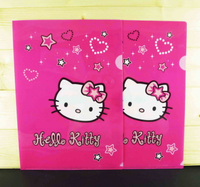 【震撼精品百貨】Hello Kitty 凱蒂貓 2入文件夾 桃粉星星 震撼日式精品百貨