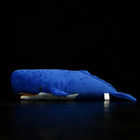 54cm Lifelike Sperm Whale Simulation Stuffed Toys Soft Sea Animals Plush Toy Pot Whale Large Dolls Fin Gift