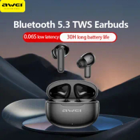 Awei T71 TWS Earbuds V5.3 Bluetooth Earphones With Mic In-ear Sports Wireless Headphones HiFi Sound Gaming Headset Low Latency
