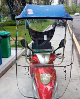 Elderly Battery Car Tricycle Canopy Double Rear Seat Push-Pull Scooter Three-Wheel Electric Hood Anti-Umbrella
