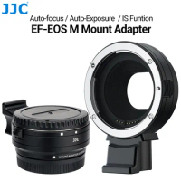 JJC EF-EOS M Mount Adapter Auto Focus for Canon EOS EF/EF-S Lens to EOS-M Mount Camera Compatible with Canon M50 Mark II M5 M6