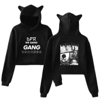 DPR Ian Hoodie Sweatshirts Crop top Hoodie Pullovers Printing Singer for Girls Cat Ear Youth Streetwear Clothes