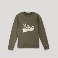 【Roots】Roots 男裝-經典傳承系列 動物圓領上衣(深綠色)