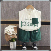 XUE Set đồ bé trai hoạ tiết chữ crazy chất đũi mềm mịn mát form vừa -kool-Mã crazy