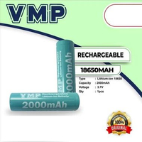 VMP Rechargeable Battery 18650 2000mAh Baterai Cas Baterai Senter