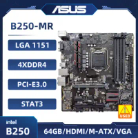 1151 Motherboard ASUS PRIME B250-MR Motherboard 4×DDR4 64GB Intel B250 M.2 SATA 3 PCI-E 3.0 USB3.0 support For 7/6 gen Core cpu