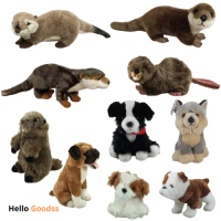 Boneka Anjing Shih-Tzu Bulldog Berang-Berang Border Colie Cute Soft - Ukuran M Cocok Untuk Hadiah Ma