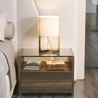 NL 9 Nakas Minimalis 1 Laci Drawer Kaca