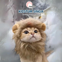 Kostum Kucing Anjing Model Wig Rambut Singa - Kostum Wig Singa - M