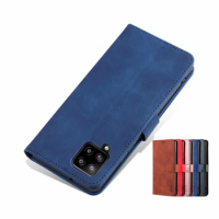 High Quality Flip Cover Fitted Case for Samsung Galaxy A42 5G Pu Leather Phone Bags Case Holster with closing strap AZNS