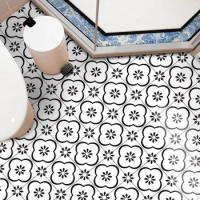 10pcs Boho Tile Stickers Pegatinas De Pared Floor Tiles Stickers Waterproof 3d Wall Sticker Kitchen Bathroom Backsplash Decor
