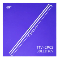 TV's LED Array Bars For Samsung UN49NU7200 UN49NU7300 UN49NU7400 UN49RU7100 LED Backlight Strips Matrix Lamps Lens Bands AOT_49