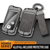 Zinc Alloy Car Key Case Cover Shell for Honda CRV Fit Shuttle Fried Freed Spike StepWGN RG1 Spada CRZ Keychain Accessories