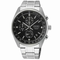 Seiko SSB377P1 SSB379P1 Jam Tangan Pria Chronograph Stainless Steel Strap SSB379P1 Black