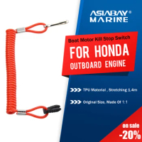 Honda Outboard Kill Stop Switch 2.3hp 6hp 10hp 15hp 20hp 30hp 50hp 60hp 90hp 150hp 225hp 250hp Key Rope Safety Lanyard Tether