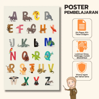 Bu Guru Ria - Poster Alphabet Hewan Indonesia / Poster ABC Hewan Indonesia