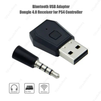 3.5mm Transmitter For Sony PS4 Gamepads Game Controller Headsets Receiver USB Adapter Bluetooth-compatible 4.0 USB Dongle Black