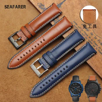 New Genuine leather strap 20mm 22mm 24mm watchband for fossil FTW1114/FS5151 watch leather bracelet with Quick Release