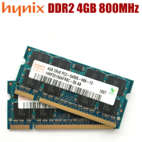 หน่วยความจำแล็ปท็อป4GB PC2-6400 DDR2 800MHz โน้ตบุ๊ค RAM 4G 800 6400S 200-Pin SO-DIMM Hynix ชิปเซ็ต