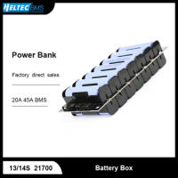 48V Power Wall 21700 Battery Holder 48v Battery Pack Lithium Balancer PCB 13s 14s 20A 45A BMS Battery Case diy 21700 Storage Box