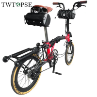 TWTOPSE Soft Shell Cylinder Bicycle Bag For Brompton Folding Bike 3SIXTY Birdy Tern Handlebar Saddle Bags Shoulder Strap Part
