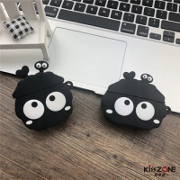 Cute Cartoon Case For Apple Airpods 1 2 Pro Silicone Cases For AirPods2 Bluetooth Earphone Cover Anime Black Coal Ball Shell